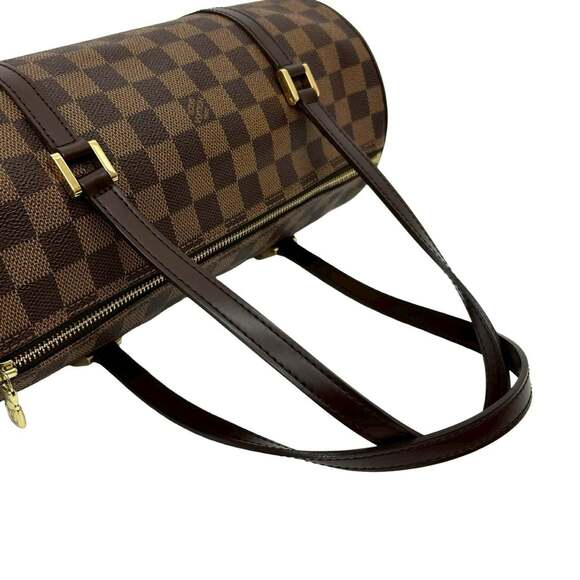 LOUIS VUITTON Brown Damier Leather Papillon 30 Pouch - Picture 4 of 9